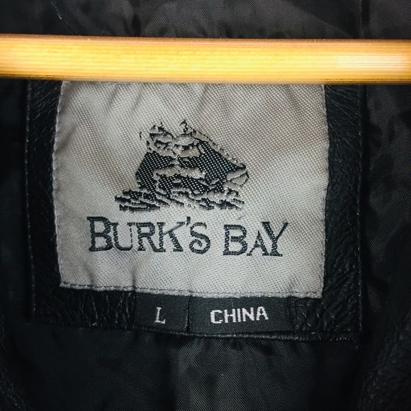 BURK's BAY Men's HARLEY DAVIDSON Logo Collar Pockets Leather Jacket L Large - Picture 3 of 12